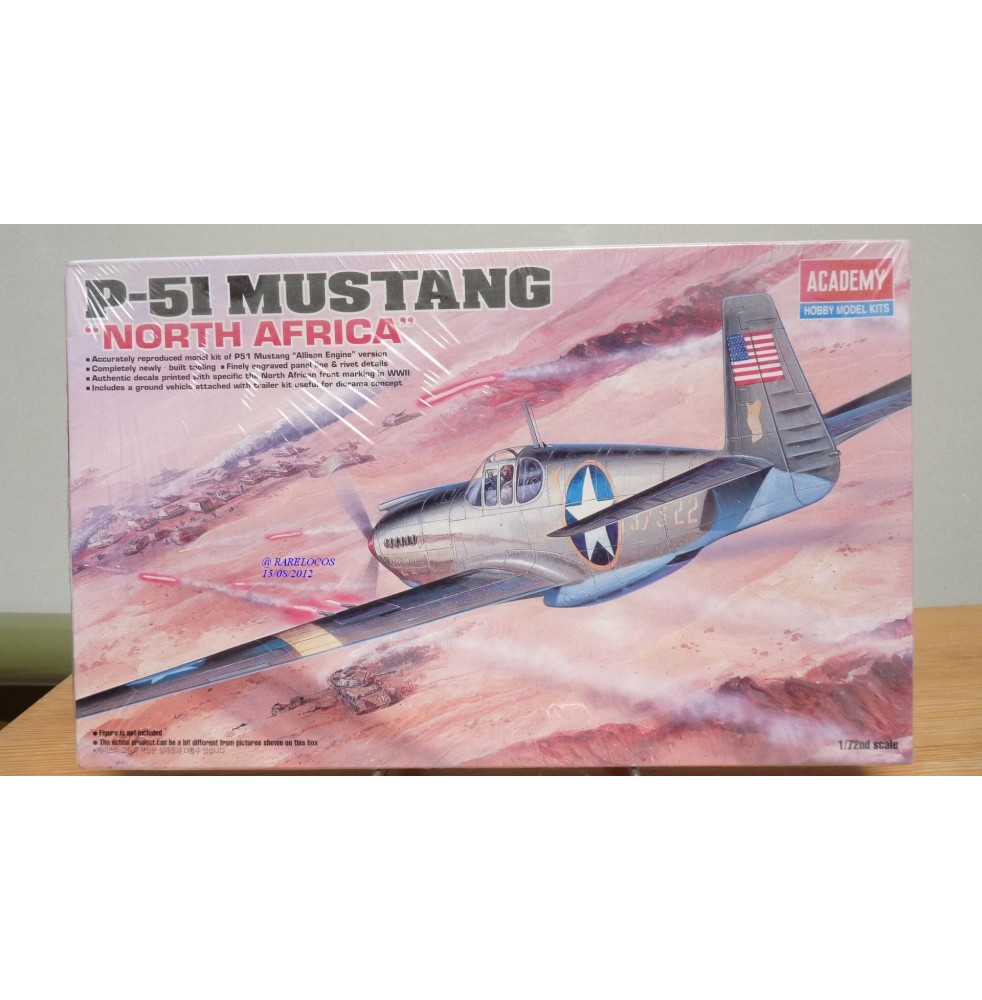 ACADEMY 12401, North American P-51 Allison engine North Africa BO 1/72