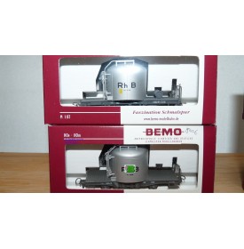 BEMO HOm  7452 100,  Coffret 4  wagons silos à ciment type Uce  RhB BO 