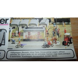 PREISER 603, roulotte cage Neuf BO 1/87 HO