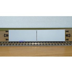 Fleischmann 5234 wagon plat porte conteneurs Lbs 598 World Travel Agency DB BO