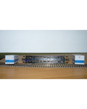 Fleischmann 5234 wagon plat porte conteneurs Lbs 598 World Travel Agency DB BO