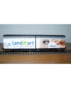 ROCO 47454,  wagon à parois coulissantes type Hbbillns  LANDQART  SBB  BO