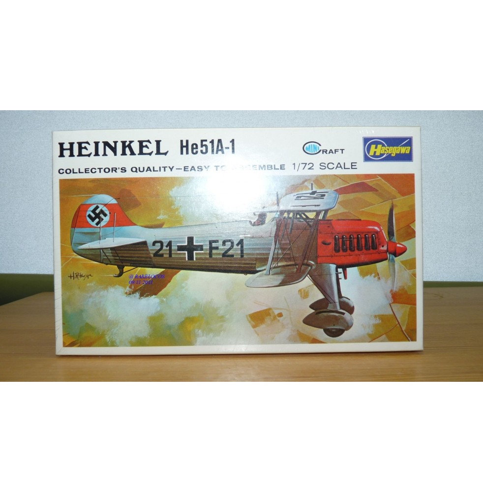 HASEGAWA JS- 053:100 HEINKEL He 51A1 Neuf BO 1/72