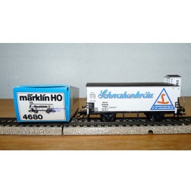 Märklin 4680,  wagon couvert à guérite Schwabenbräu DR  Neuf  BO