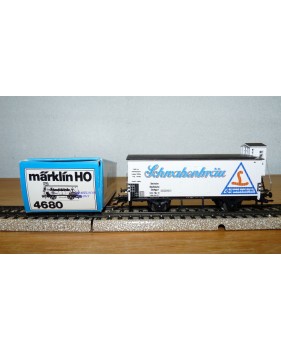 Märklin 4680,  wagon couvert à guérite Schwabenbräu DR  Neuf  BO
