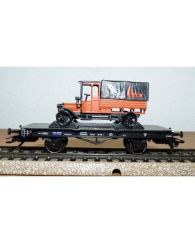 Märklin 46841,  wagon plat type X Erfurt + camion SAG Béru  DRG  BO
