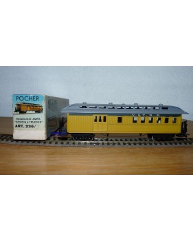 POCHER  236 / 2, voiture mixte coach/fourgon  ( baggage ) ancienne Virginia & Truckee RR  BO