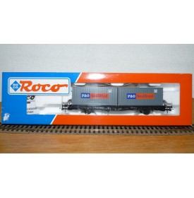 ROCO  47595, wagon  porte conteneurs P&O Nedlloyd DB  BO