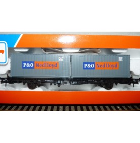 ROCO  47595, wagon  porte conteneurs P&O Nedlloyd DB  BO