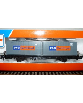 ROCO  47595, wagon  porte conteneurs P&O Nedlloyd DB  BO
