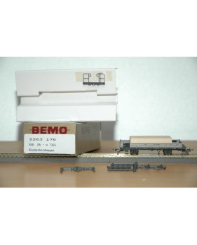 BEMO HOm  7463 100,  Coffret 4  wagons plats type Kk-w  RhB BO 