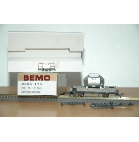 BEMO HOm  7463 100,  Coffret 4  wagons plats type Kk-w  RhB BO 