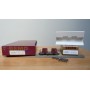 BEMO HOm  7458 100,  Coffret 4  wagons plats type Kk  avec conteneurs à gravier  RhB BO 