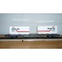 HAG  372 . 01, wagon plat type Sgss avec 2 conteneurs sur pieds DREIER  SBB  BO