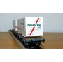 HAG  372 . 01, wagon plat type Sgss avec 2 conteneurs sur pieds DREIER  SBB  BO