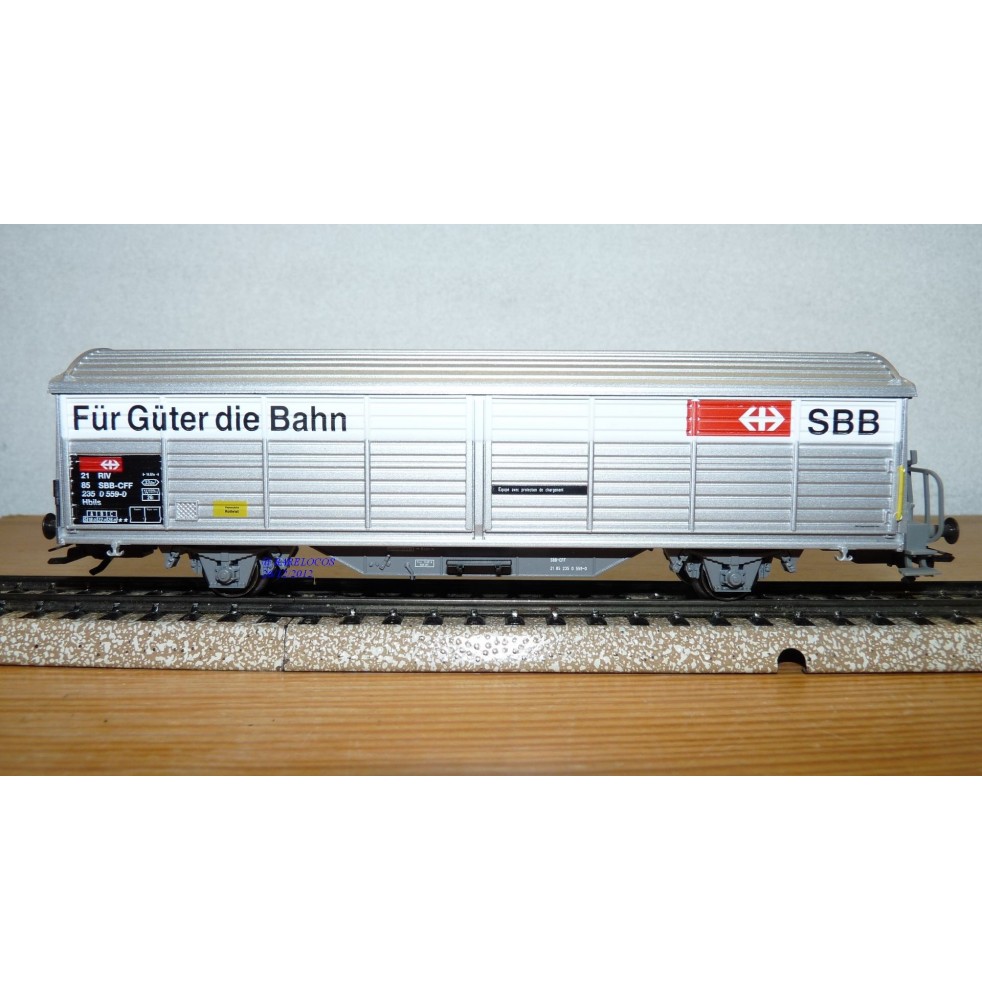 Märklin   4834, wagon couvert à parois coulissantes type Hbis SBB  Neuf  BO