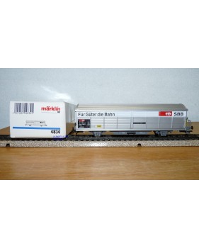 Märklin   4834, wagon couvert à parois coulissantes type Hbis SBB  Neuf  BO
