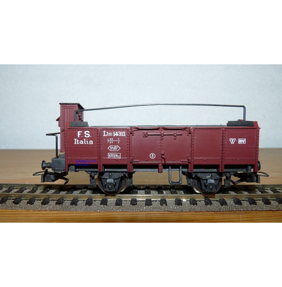 RIVAROSSI  1Tren Hobby 2004,  wagon tombereau à guérite type Ltm  FS BO