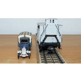 Märklin 48096 / 96701, wagon couvert à guérite et camion Papier Fabrik Salach  K.W.Sts.E.Neuf BO