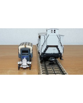 Märklin 48096 / 96701, wagon couvert à guérite et camion Papier Fabrik Salach  K.W.Sts.E.Neuf BO