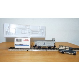 Märklin 48096 / 96701, wagon couvert à guérite et camion Papier Fabrik Salach  K.W.Sts.E.Neuf BO