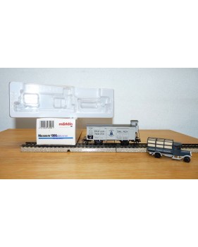 Märklin 48096 / 96701, wagon couvert à guérite et camion Papier Fabrik Salach  K.W.Sts.E.Neuf BO