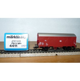 Märklin 4411,  wagon couvert type Grs-v avec feu de fin de convoi  Neuf  BO