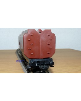 ROCO 4323, wagon plat type OKMM 58 chargé de conteneurs spéciaux DB BO
