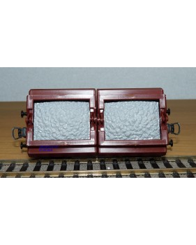 ROCO 4323, wagon plat type OKMM 58 chargé de conteneurs spéciaux DB BO