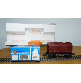 ROCO 4323, wagon plat type OKMM 58 chargé de conteneurs spéciaux DB BO