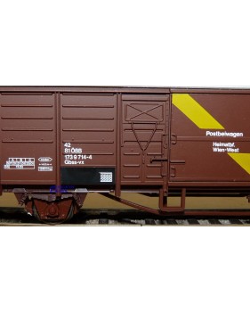 ROCO 46405, wagon couvert pour transport postal ( Postbeiwagen)  type Gbss-vx ÖBB BO