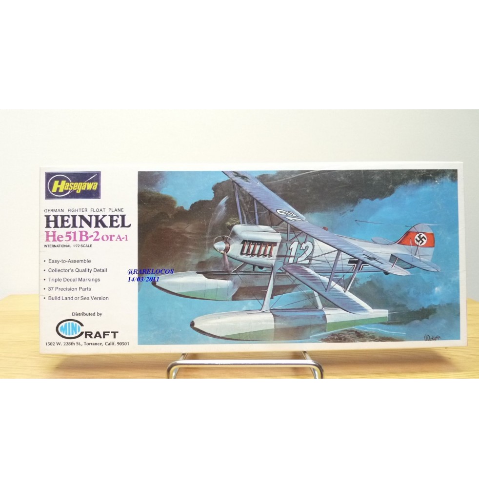 HASEGAWA JS- 053-A, HEINKEL He 51B-2 ou A-1 BO 1/72