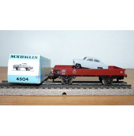 Märklin métal 4617 Wagon surbaissé EVS DB BO