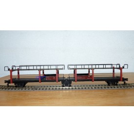 FLEISCHMANN 1471, couplage 2  wagons porte autos type Offs55 DB BO