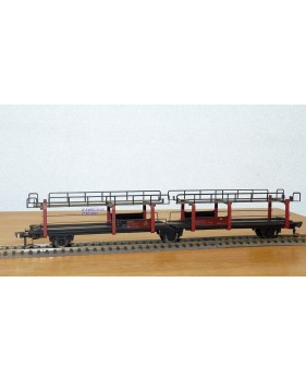 FLEISCHMANN 1471, couplage 2  wagons porte autos type Offs55 DB BO