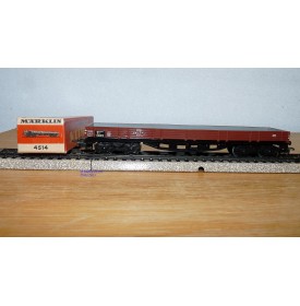 Märklin 4514 . 2,  wagon plat à bogies  DB  BO