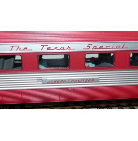 Rivarossi véro 6813, voiture de queue ( Observation) Joseph Pulitzer The Texas Special MKT "The Katy" BO