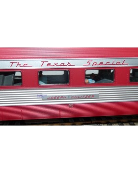 Rivarossi véro 6813, voiture de queue ( Observation) Joseph Pulitzer The Texas Special MKT "The Katy" BO
