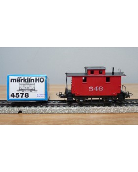 Märklin   4578, fourgon de queue ( caboose ) américain N° 546  BO 
