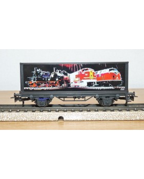 Märklin métal 4617 Wagon surbaissé EVS DB BO