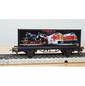 Märklin métal 4617 Wagon surbaissé EVS DB BO