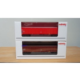Märklin  47198, coffret 2 wagons tombereau Eanos SNCB BO 