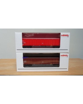 Märklin  47198, coffret 2 wagons tombereau Eanos SNCB BO 