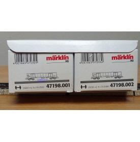 Märklin  47198, coffret 2 wagons tombereau Eanos SNCB BO 