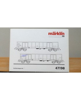 Märklin  47198, coffret 2 wagons tombereau Eanos SNCB BO 