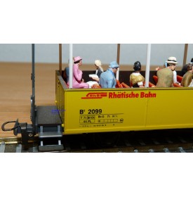 Voiture métallique à portes centrales AB 1157 Rhb BO