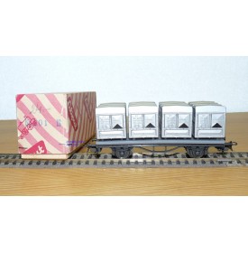 LILIPUT ancien 201 wagon plat chargé de 4 conteneurs ( cadres)  NS  BO