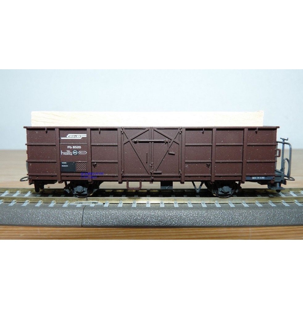 Voiture métallique à portes centrales AB 1157 Rhb BO