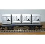 LILIPUT ancien 201 wagon plat chargé de 4 conteneurs ( cadres)  NS  BO