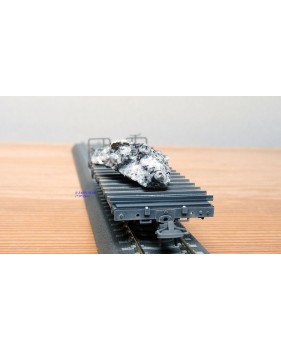 BEMO 2270 128, wagon plat chargé de 2 rochers type Kk-w  N° 7338  RhB  BO